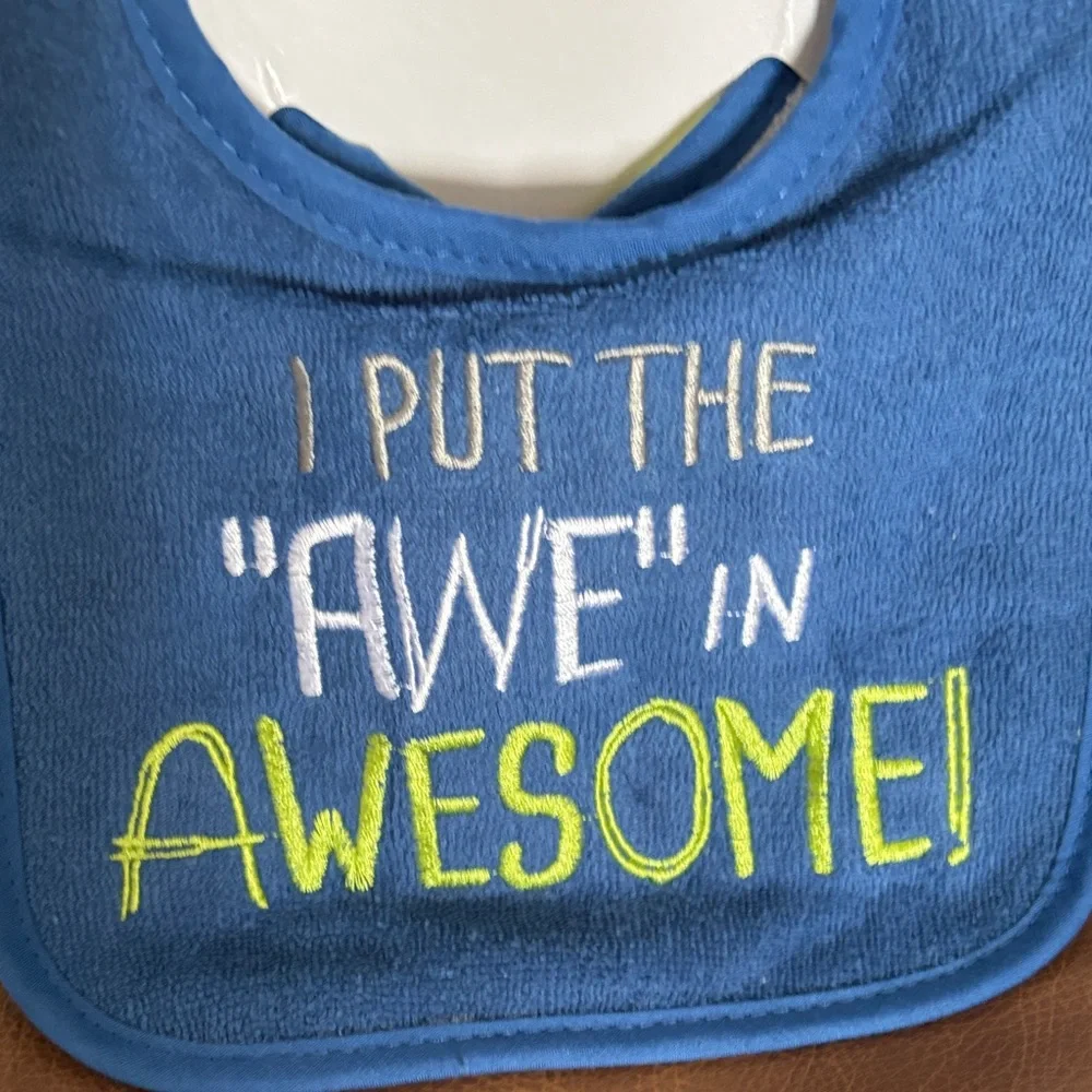 Parents Choice 4 pack Infant Bibs - Green and Blue